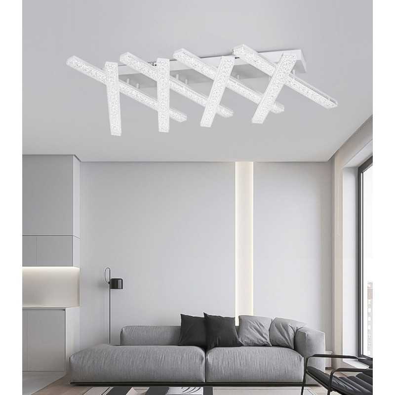 Lustra LED cu 8 brate Telecomanda wifi 2.4G lumina/rece/calda/neutra intensitate reglabila