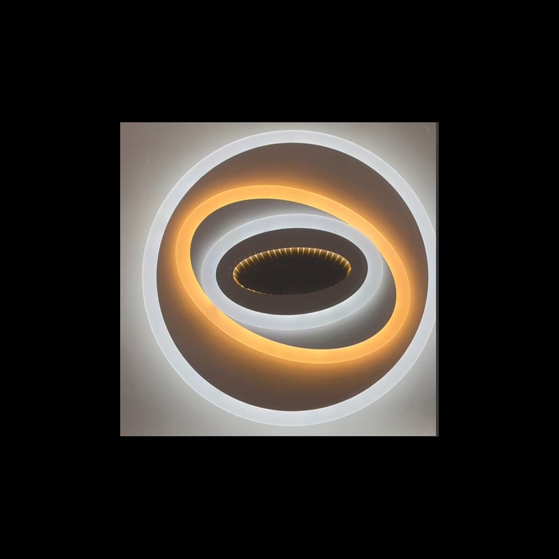 Lustra LED Cu Oglinda De Sticla 3D Telecomanda wifi 2.4G cu lumina/rece/calda/neutra intensitate reglabila