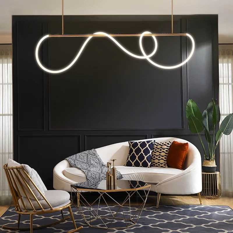 Lustra LED cu Telecomanda wifi 2.4G cu lumina/rece/calda/neutra intensitate reglabila Lungime 150cm