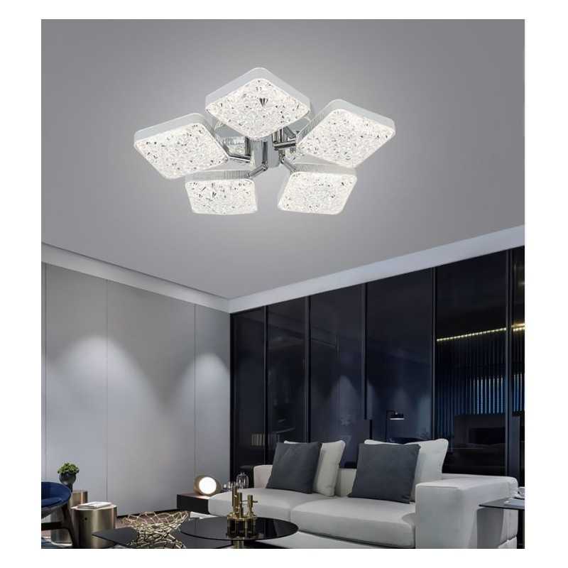 Lustra LED cu Telecomanda wifi D48cm 2.4G lumina/rece/calda/neutra intensitate reglabila