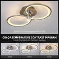 Lustra LED Culoare Sampanie Argintie cu Telecomanda wifi 2.4G umina/rece/calda/neutra intensitate reglabila
