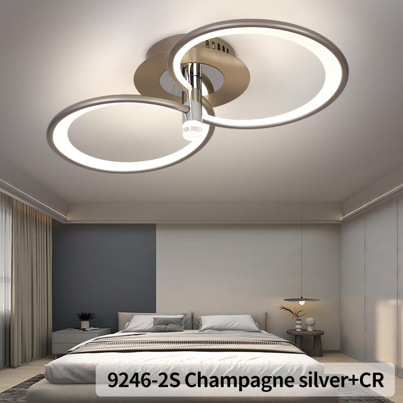 Lustra LED Culoare Sampanie Argintie cu Telecomanda wifi 2.4G umina/rece/calda/neutra intensitate reglabila
