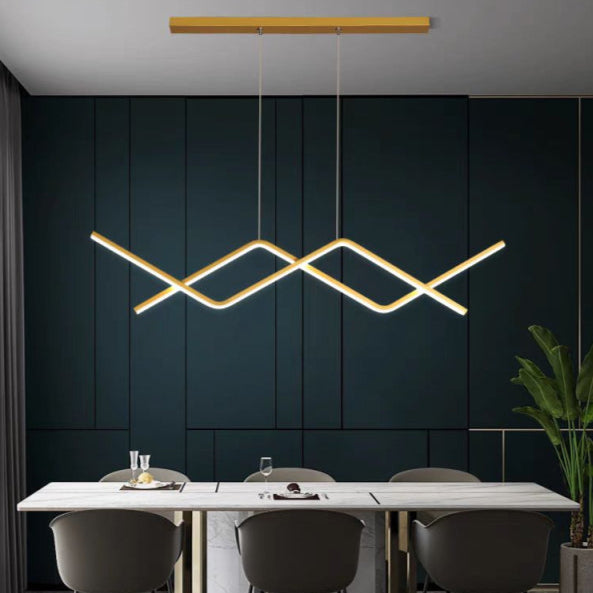 Lustra LED Gold Minimalist cu Telecomanda wifi 2.4G lumina/rece/calda/neutra intensitate reglabila