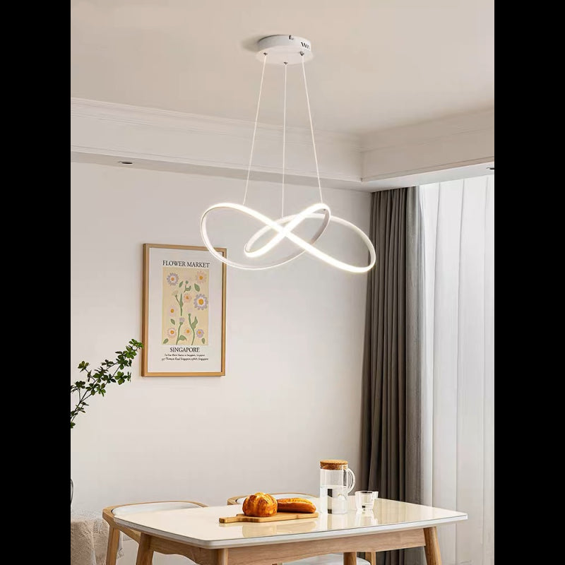 Lustra LED Infinity Cristal Alb cu Telecomanda wifi 2.4G cu lumina/rece/calda/neutra intensitate reglabila