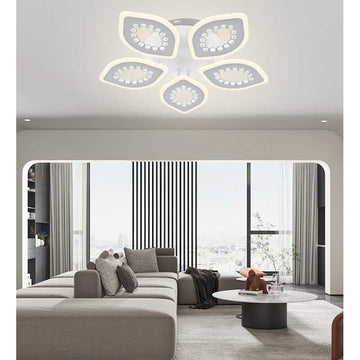 Lustra LED Leaf beads cu Telecomanda wifi 2.4G lumina/rece/calda/neutra intensitate reglabila