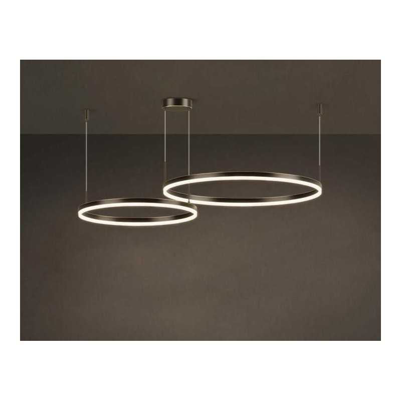 Lustra LED Maro 2 cecuri 60cm+40cmcu Telecomanda wifi 2.4G lumina/rece/calda/neutra intensitate reglabila