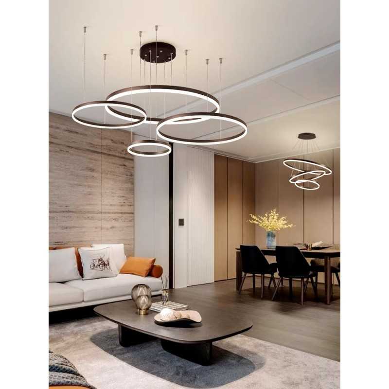 Lustra LED Maro 4 cecuri 60cm+50cm+40cm+30cm cu Telecomanda wifi 2.4G lumina/rece/calda/neutra intensitate reglabila