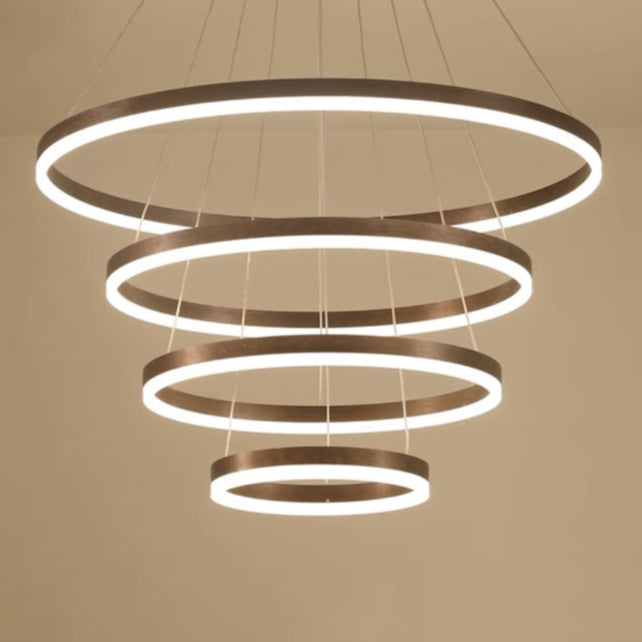 Lustra LED Maro Minimalist Ring cu Telecomanda wifi 2.4G Maro lumina/rece/calda/neutra intensitate reglabila