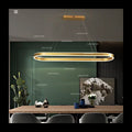 Lustra LED Minimalist Auriu cu Telecomanda wifi 2.4G lumina/rece/calda/neutra intensitate reglabila