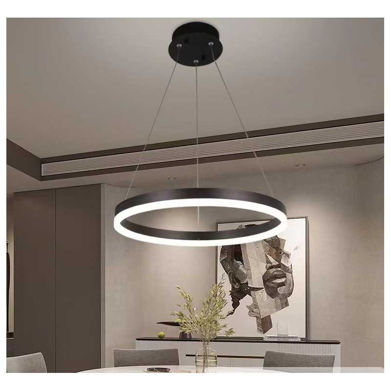Lustra LED Minimalist Ring cu Telecomanda wifi 2.4G Maro lumina/rece/calda/neutra intensitate reglabila