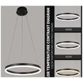 Lustra LED Minimalist Ring cu Telecomanda wifi 2.4G Maro lumina/rece/calda/neutra intensitate reglabila