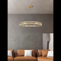 Lustra LED Minimalist Ring Diametru 60cm cu Telecomanda wifi 2.4G Gold lumina/rece/calda/neutra intensitate reglabila
