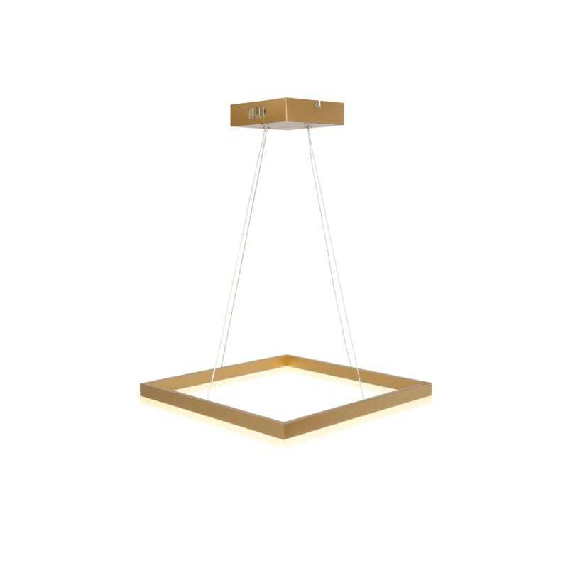 Lustra LED Minimalist Square cu Telecomanda wifi 2.4G 45cm Auriu lumina/rece/calda/neutra