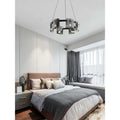 Lustra LED Modern Polish Black Glass G9 X 6