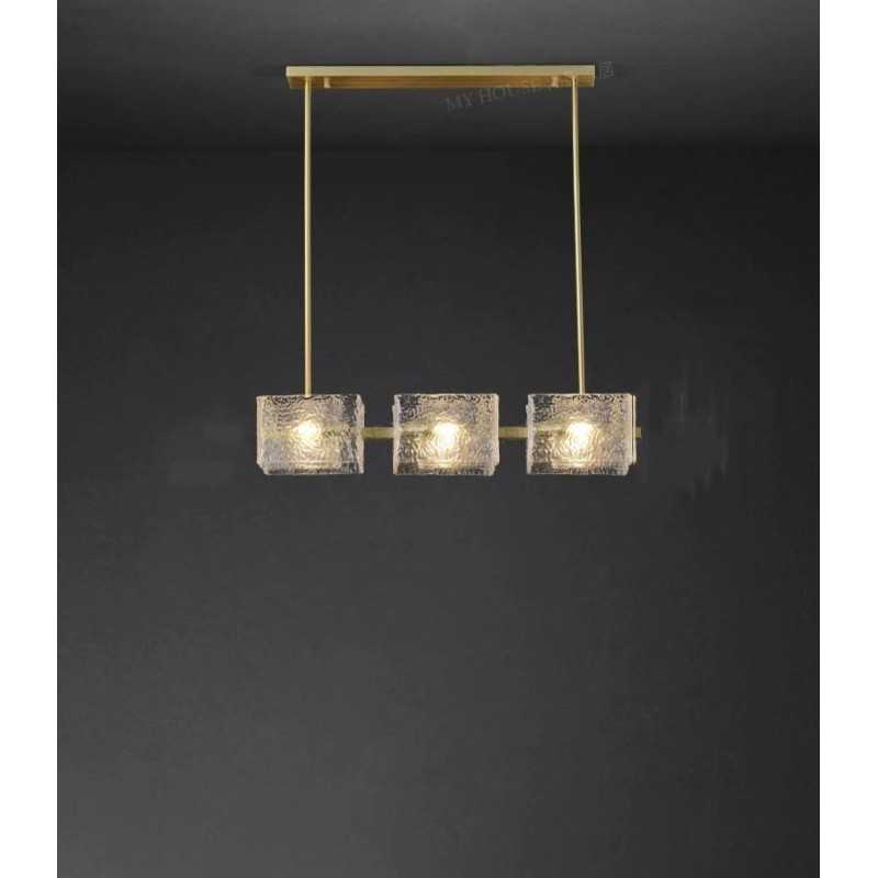 Lustra LED Moderna Luxury Sticla Valuri De Apa E14 x 6