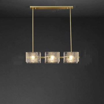 Lustra LED Moderna Luxury Sticla Valuri De Apa E14 x 6