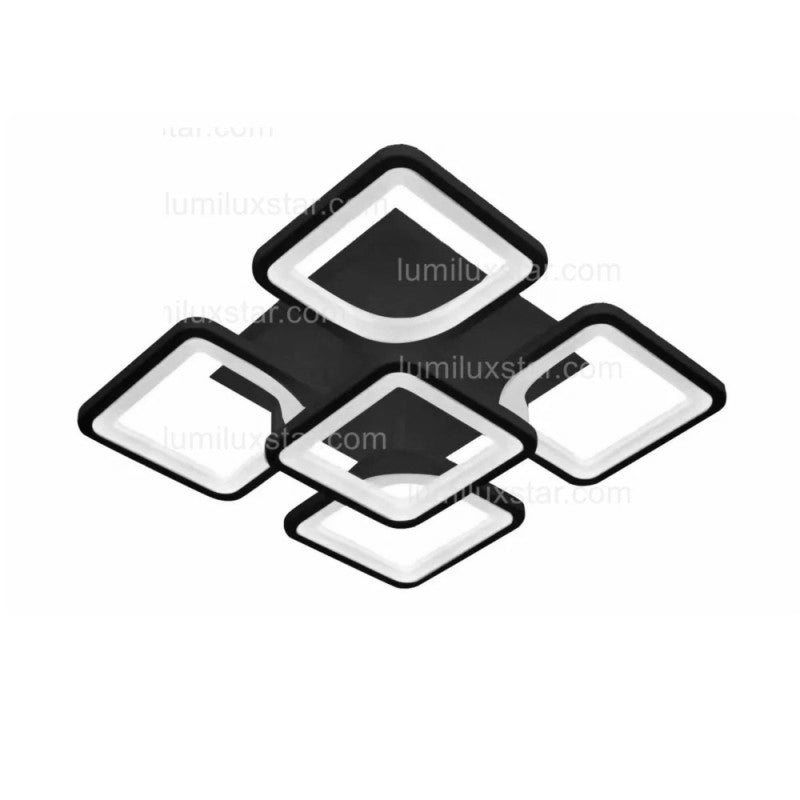 Lustra LED Neagra cu Telecomanda wifi 2.4G cu 3 functii lumina/rece/calda/neutra