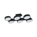 Lustra LED Negru 6x12w Cu Telecomanda wifi 2.4G cu lumina/rece/calda/neutra intensitate reglabila
