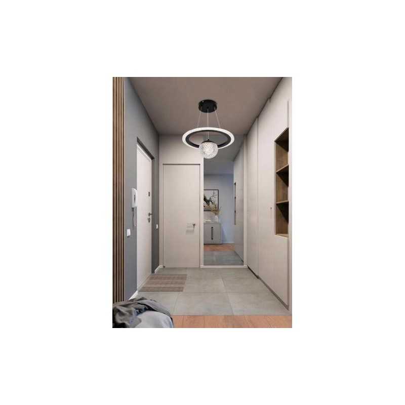 Lustra LED Negru Cu 3 Functii Lumina Rece/Calda/Neutra