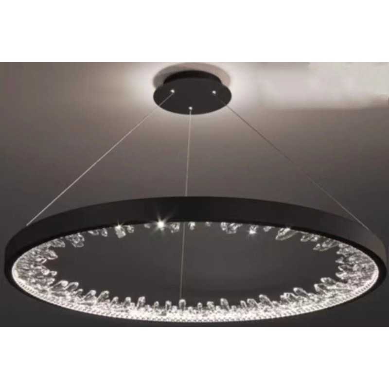 Lustra LED Negru cu Telecomanda wifi 2.4G 45cm lumina/rece/calda/neutra intensitate reglabila