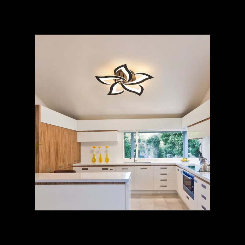 Lustra LED Negru cu Telecomanda wifi D58cm 2.4G lumina/rece/calda/neutra intensitate reglabila
