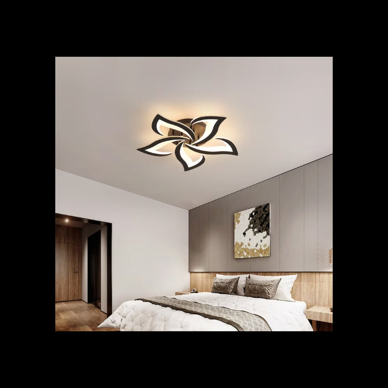 Lustra LED Negru cu Telecomanda wifi D58cm 2.4G lumina/rece/calda/neutra intensitate reglabila