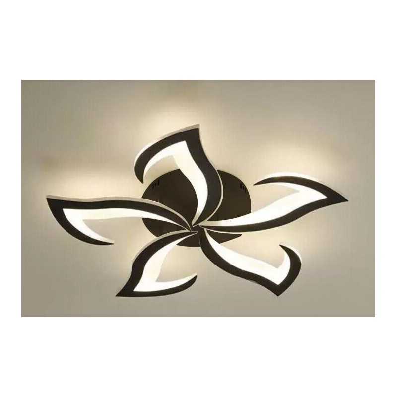 Lustra LED Negru cu Telecomanda wifi D58cm 2.4G lumina/rece/calda/neutra intensitate reglabila