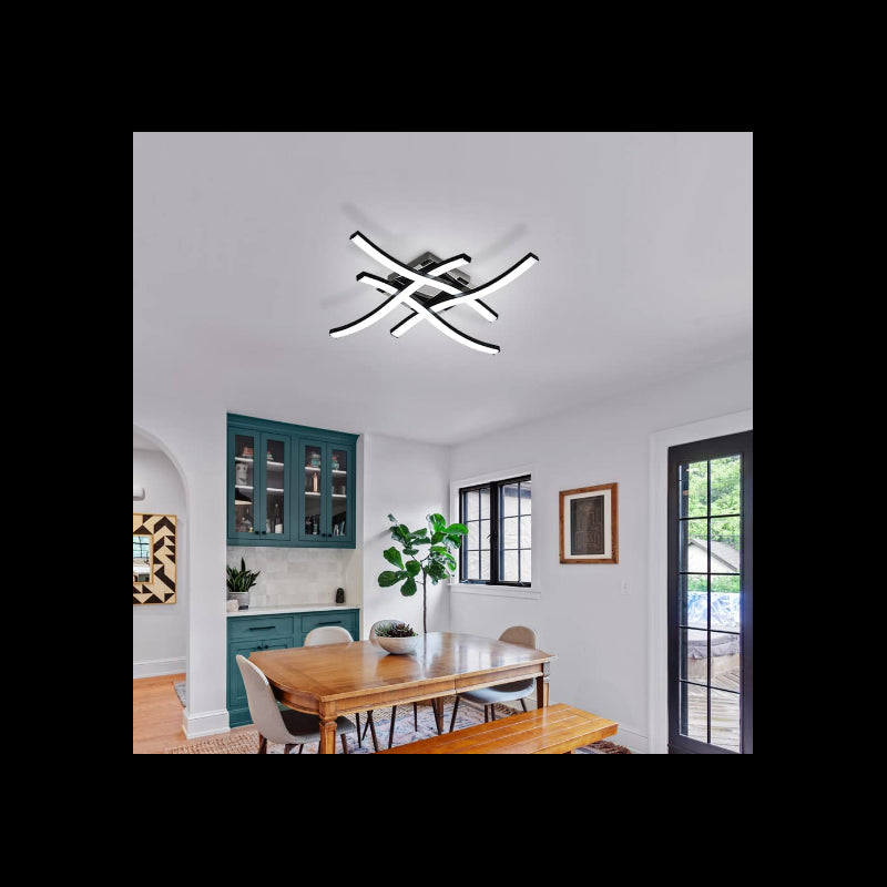 Lustra LED Negru D35CM 28W cu 3 functii lumina calda/rece/neutra