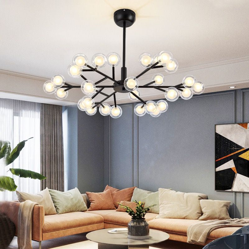 Lustra LED Negru Mordern Molecular G4 2W x 25Buc Lumina neutra Becuri nu inclus