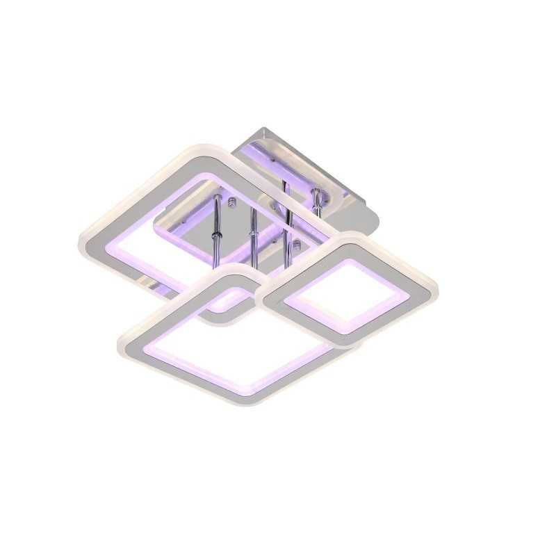 Lustra LED Patrat O?el inoxidabila cu Telecomanda wifi 2.4G lumina/rece/calda/neutra intensitate reglabila