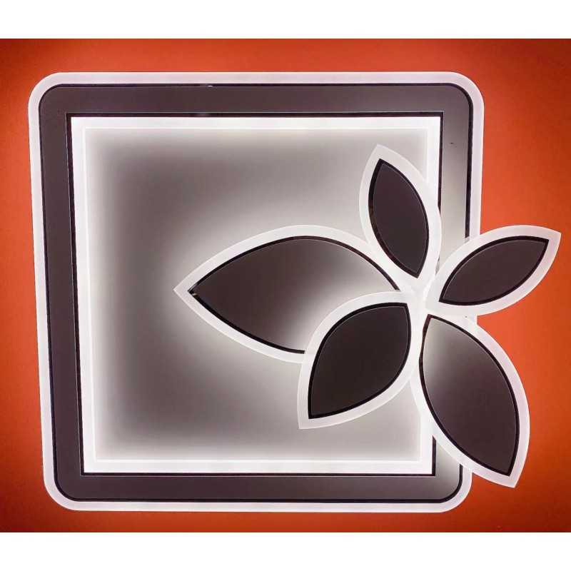 Lustra LED Patrat si Leaf cu Telecomanda wifi 52cm 2.4G lumina/rece/calda/neutra intensitate reglabila