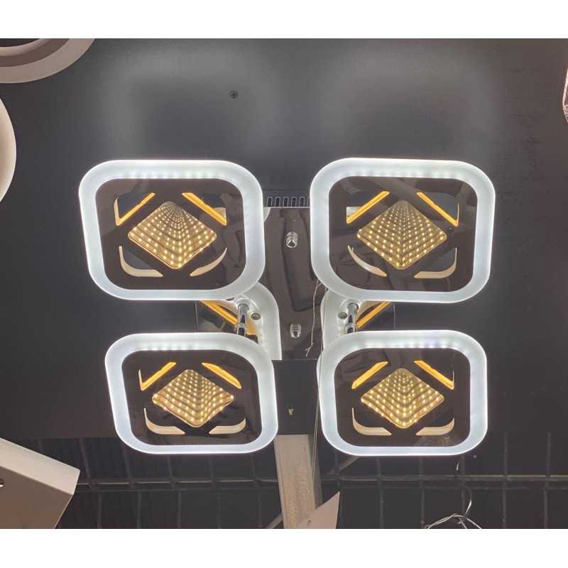Lustra LED patrate 3D cu Telecomanda wifi 40cm 2.4G lumina/rece/calda/neutra intensitate reglabila