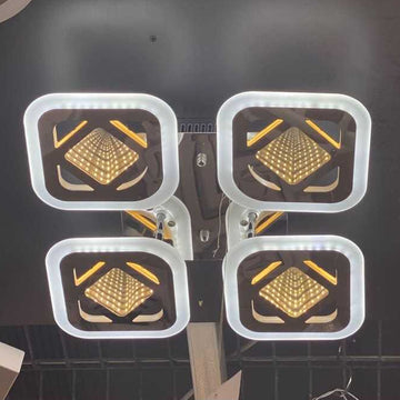 Lustra LED patrate 3D cu Telecomanda wifi 40cm 2.4G lumina/rece/calda/neutra intensitate reglabila