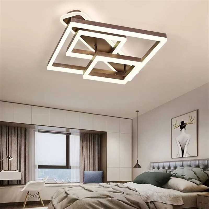 Lustra LED Patrate cu Telecomanda wifi 2.4G lumina/rece/calda/neutra intensitate reglabila