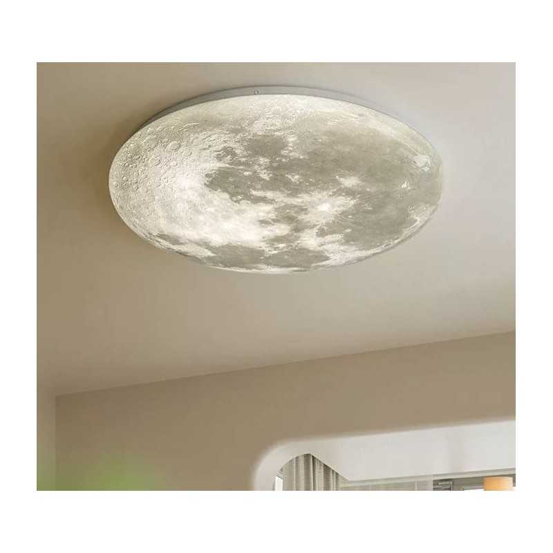 Lustra LED Plafoniera, D50cm Luna, 80W lumina calda ,rece si neutra