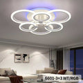 Lustra LED RGB 6 cercuri cu Telecomanda wifi 2.4G cu lumina/rece/calda/neutra intensitate reglabila