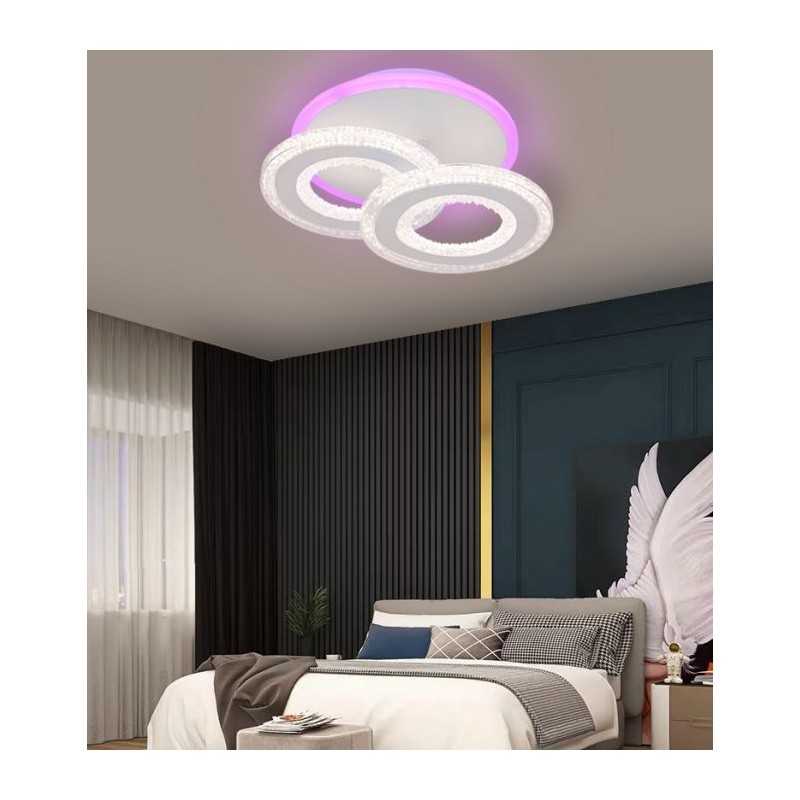Lustra LED RGB Telecomanda wifi 2.4G lumina/rece/calda/neutra intensitate reglabila
