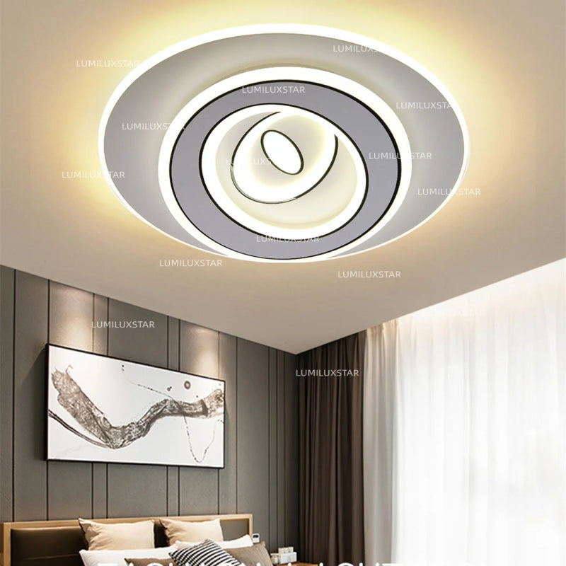Lustra LED Rotund 2 nivel cu Telecomanda wifi 50cm 2.4G lumina/rece/calda/neutra intensitate reglabila