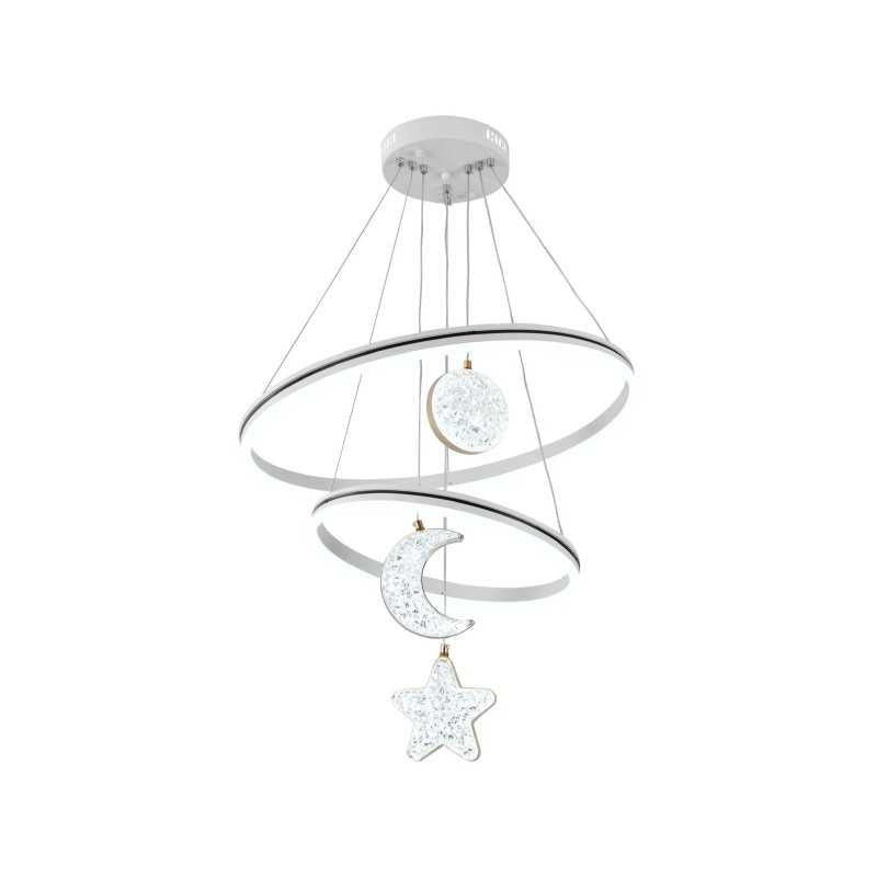 Lustra LED Stele si Luna Cu Telecomanda Moderna 3000k/4000/6500k
