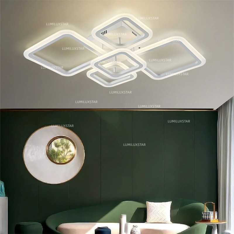 Lustra LED Telecomanda wifi 2.4G lumina/rece/calda/neutra intensitate reglabila