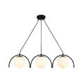 Lustra Negru cu 3 glob 3xE27 maxim 60W x3