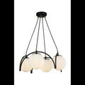 Lustra Negru cu 4 glob 4xE27 maxim 60W x4