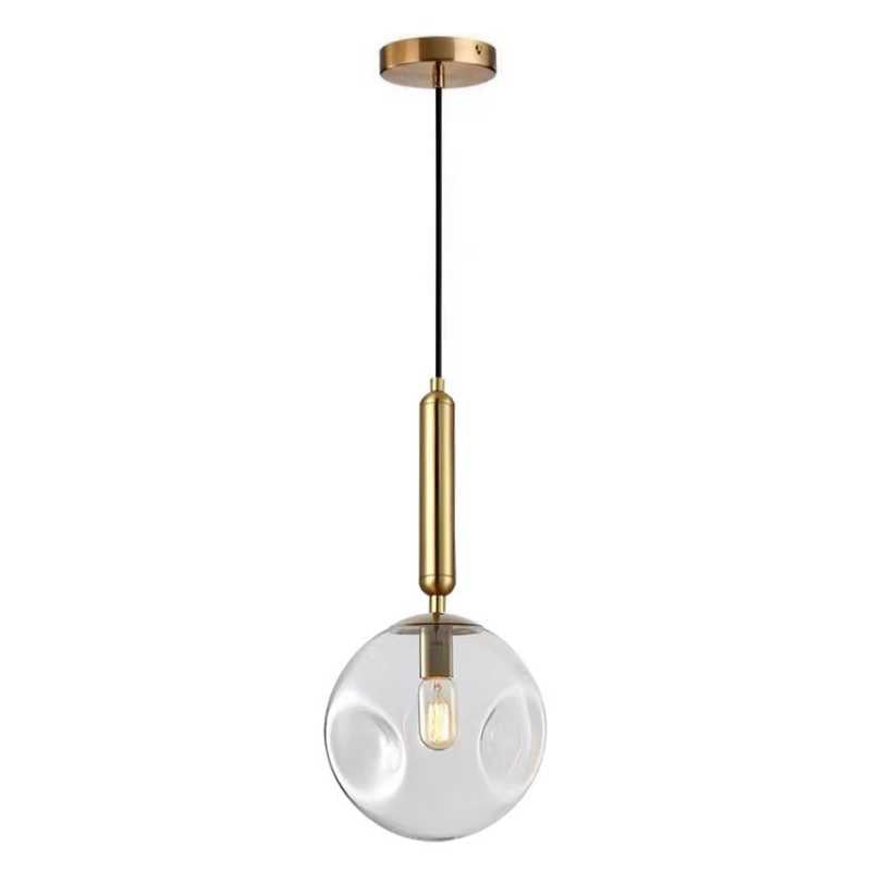 Lustra Pe Cablu E27 cu Glob Transparent STicla