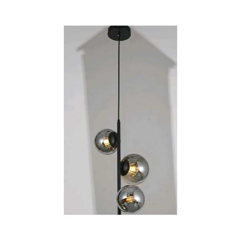 Lustra Pe Cablu Glob Fumriu E27x3