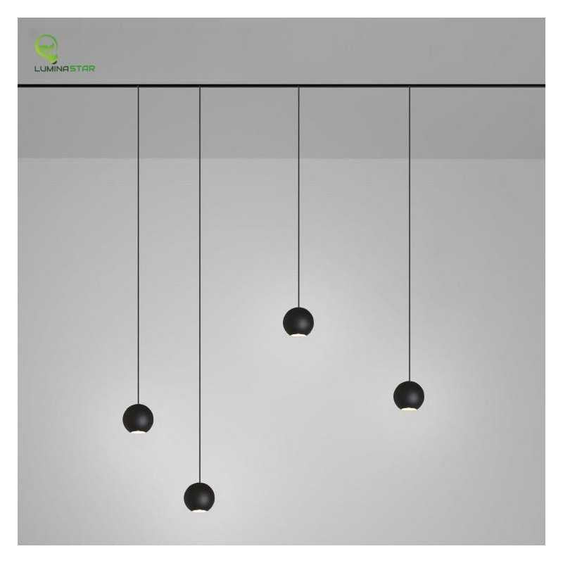 Lustra pendul glob magnetic metal negru 5W cu LED 4000K