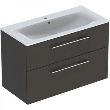 MOBILIER 100 CM SELNOVA SQUARE CU LAVOAR, DOUA SERTARE,LAVA
