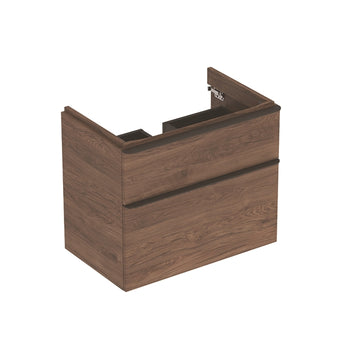 MOBILIER PENTRU LAVOAR SMYLE SQUARE CU DOUA SERTARE 73.4X47  NUC AMERICAN HICKORY