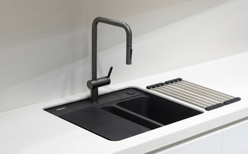 Chiuvetă din granit, 1,5-cuve Momi Alabastru ZKM_A503 Deante