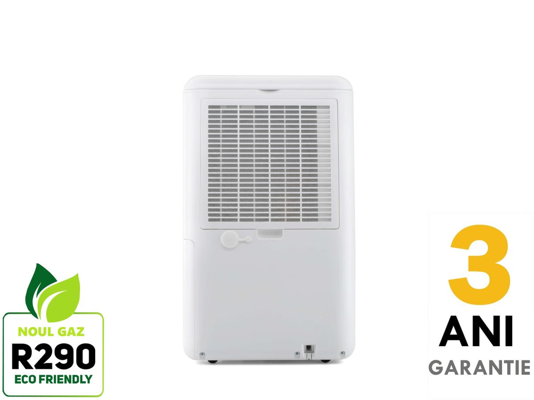 Dezumidificator Woods MRD10G Capacitate 10 litri/zi Uscare rufe Setare umiditate, Timer, suprafata 30 mp