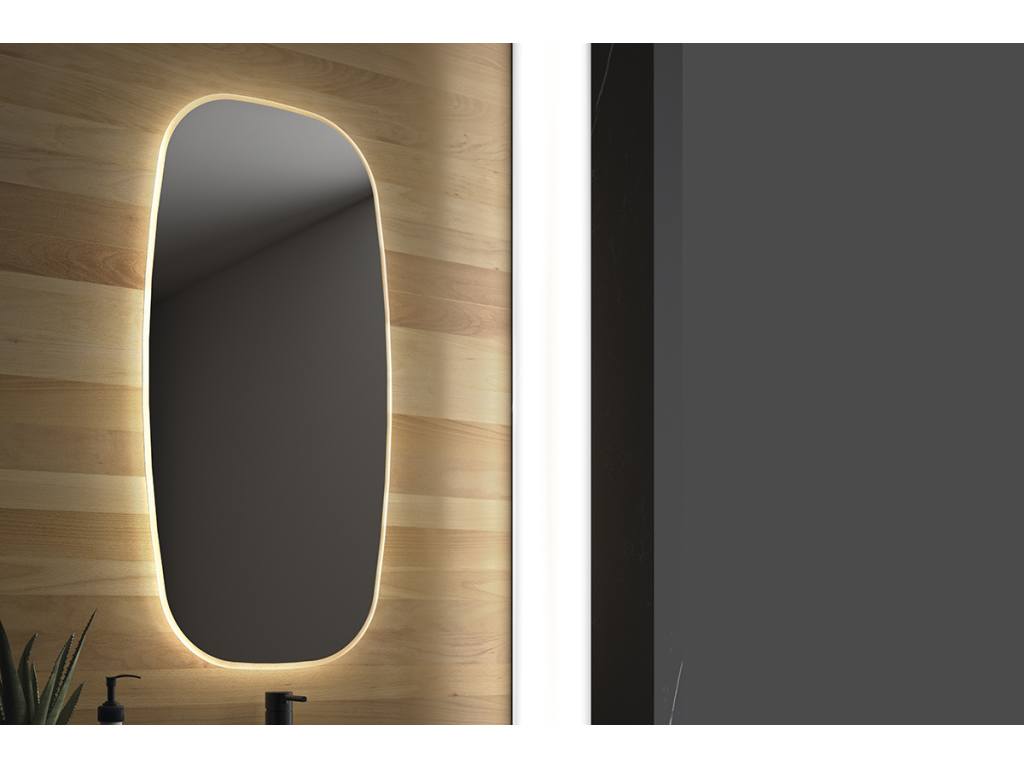 OGLINDA EIRE 45X90X2.5 CM CU MARGINE DECORATIVA AURIE, STICLA 4 MM, 20W, 5700 K